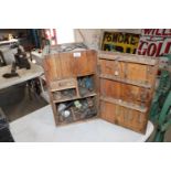 A pine apothecaries cabinet and miscellaneous cont