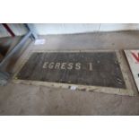 A military sign "Egress 1", approx. 40" x 18"