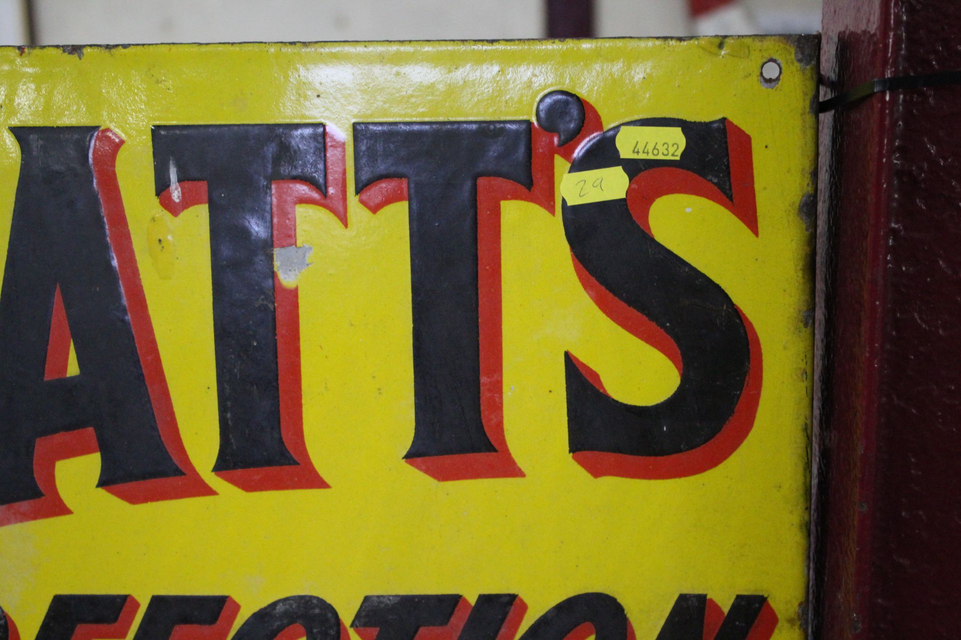 A vintage enamel double sided advertising sign for - Image 8 of 10