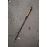 A split cane three section fishing rod