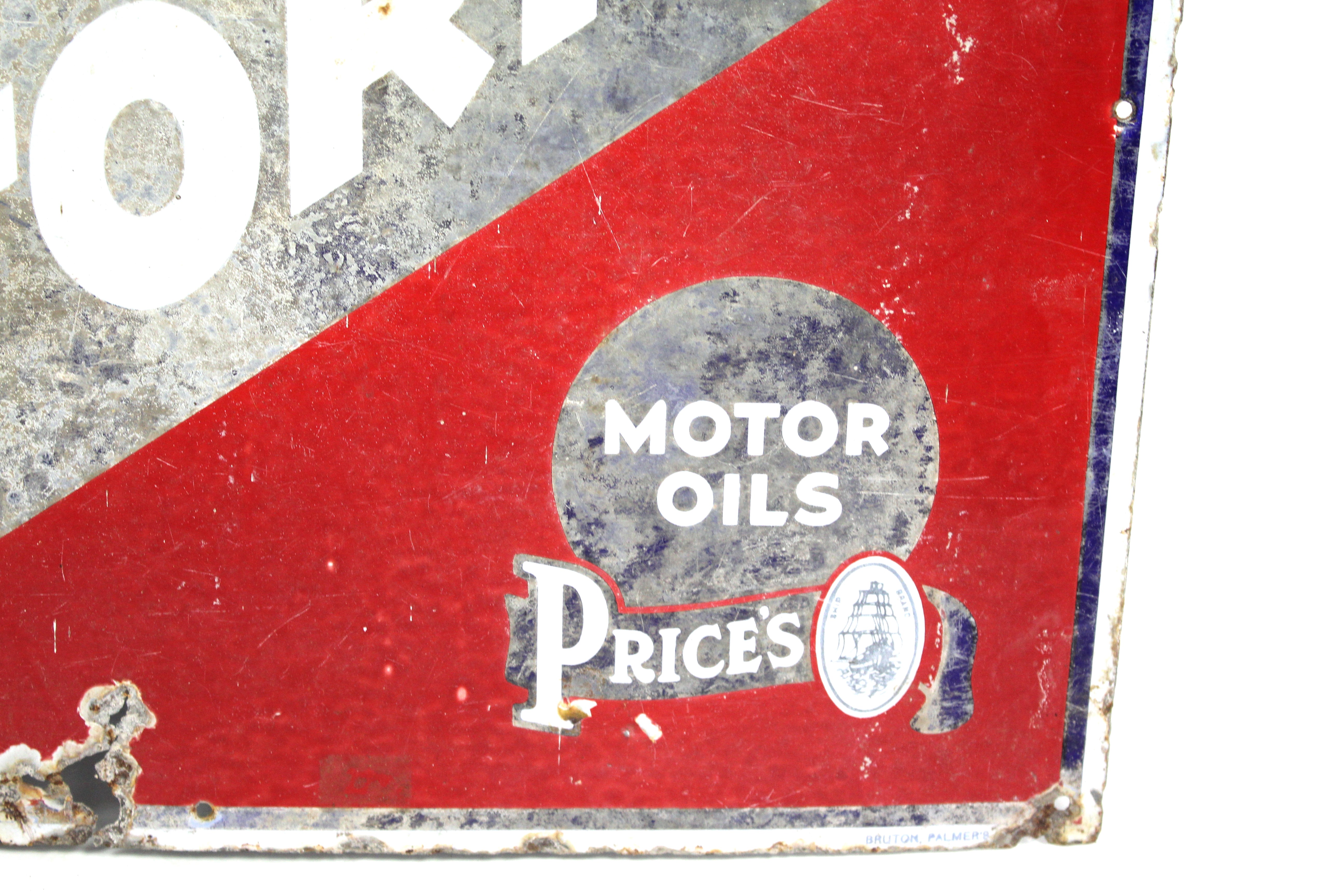 An vintage enamel advertising sign for "Motorine M - Image 4 of 10