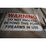 A military warning sign "Do Not Proceed Beyond Thi
