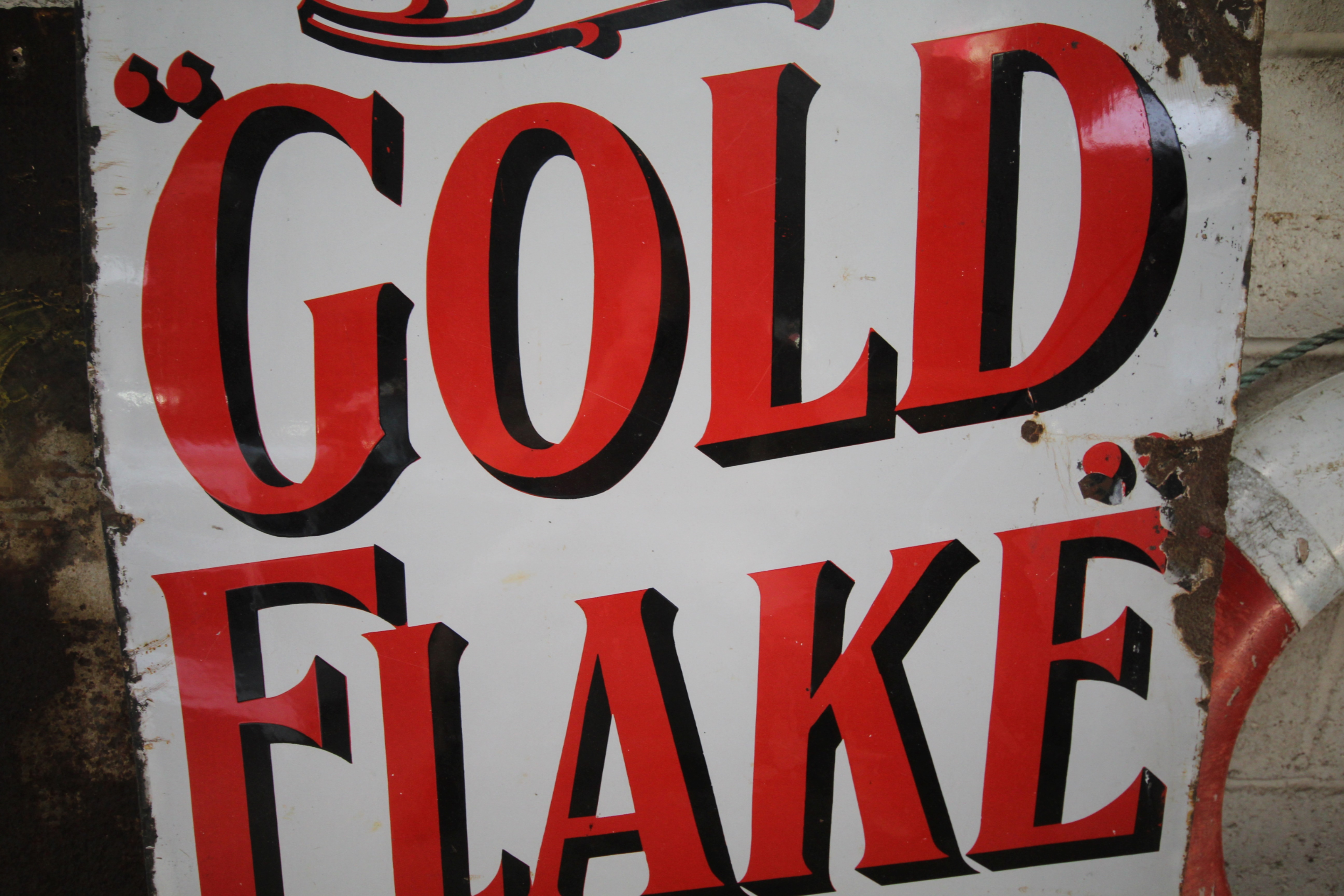 A "Wills Gold Flake" enamel advertising sign, appr - Image 3 of 8