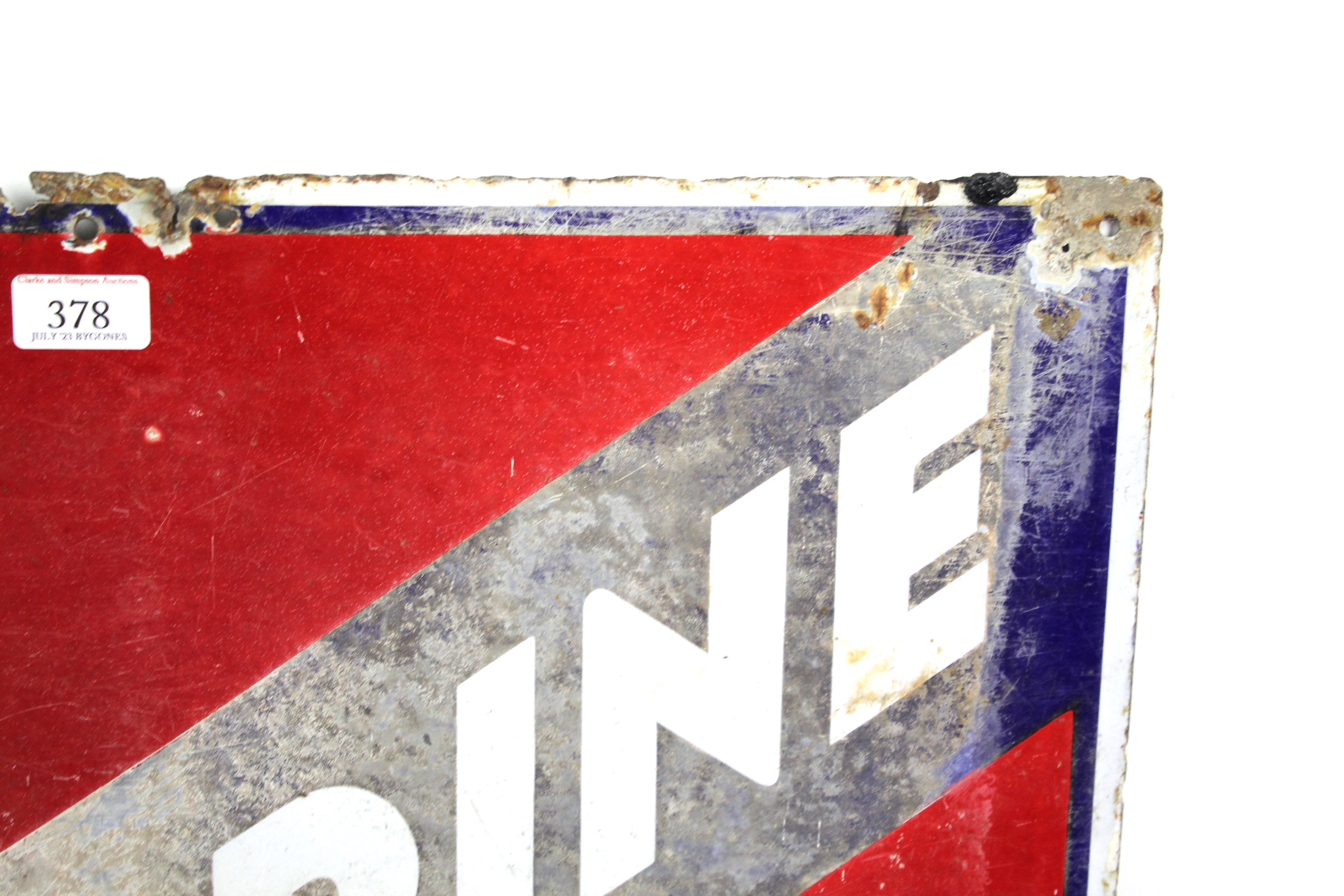 An vintage enamel advertising sign for "Motorine M - Image 3 of 10