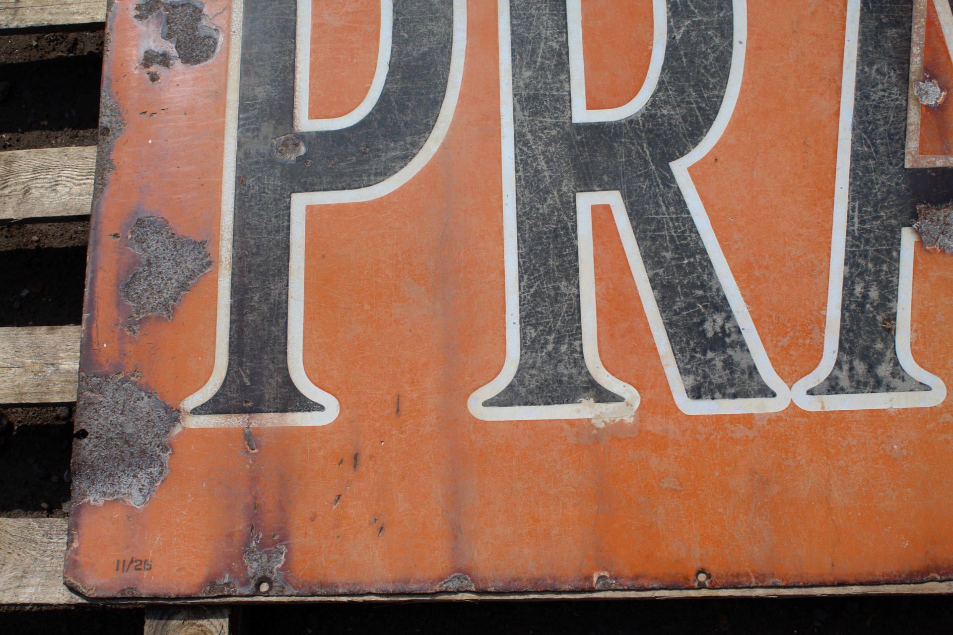 A vintage enamel advertising sign for "Pratts", ap - Image 7 of 14