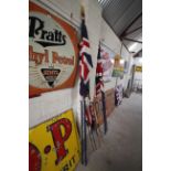 Two Union Jack flags on poles