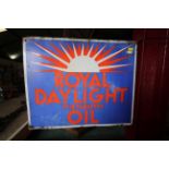 A vintage double sided advertising sign for "Royal