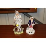 Two antique Staffordshire pottery figures