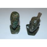 Two hardstone carved busts