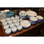 A quantity of Doulton "Blueberry" pattern dinner a