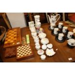 A quantity of Aynsley dressing table items etc.
