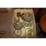 A collection of various Trench Art brass and coppe