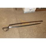 A Victorian army officers sword, named N.T. Stoon