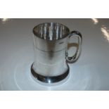 A Victorian Elkington plate pint illusion tankard,