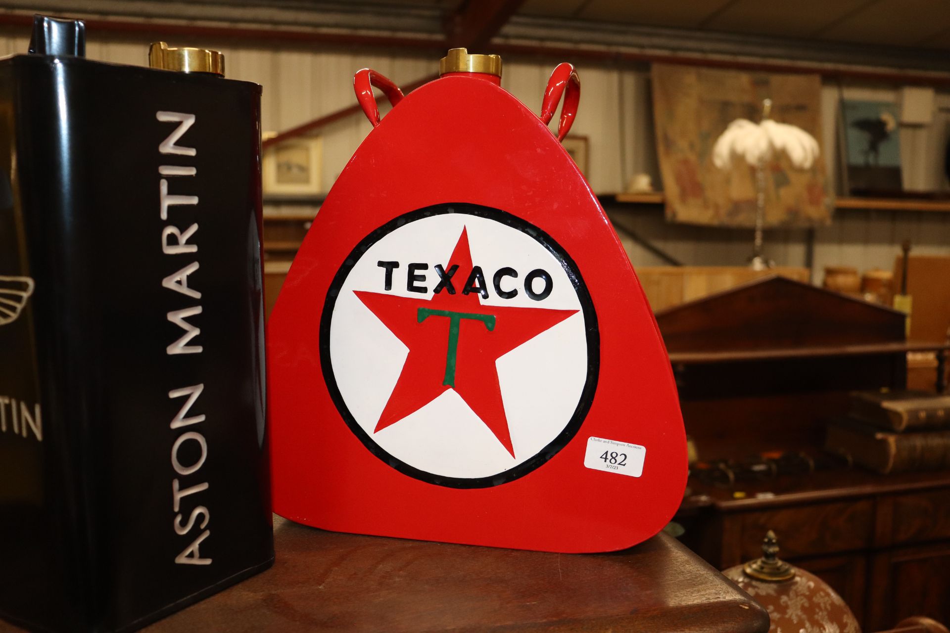 A Texaco style fuel can