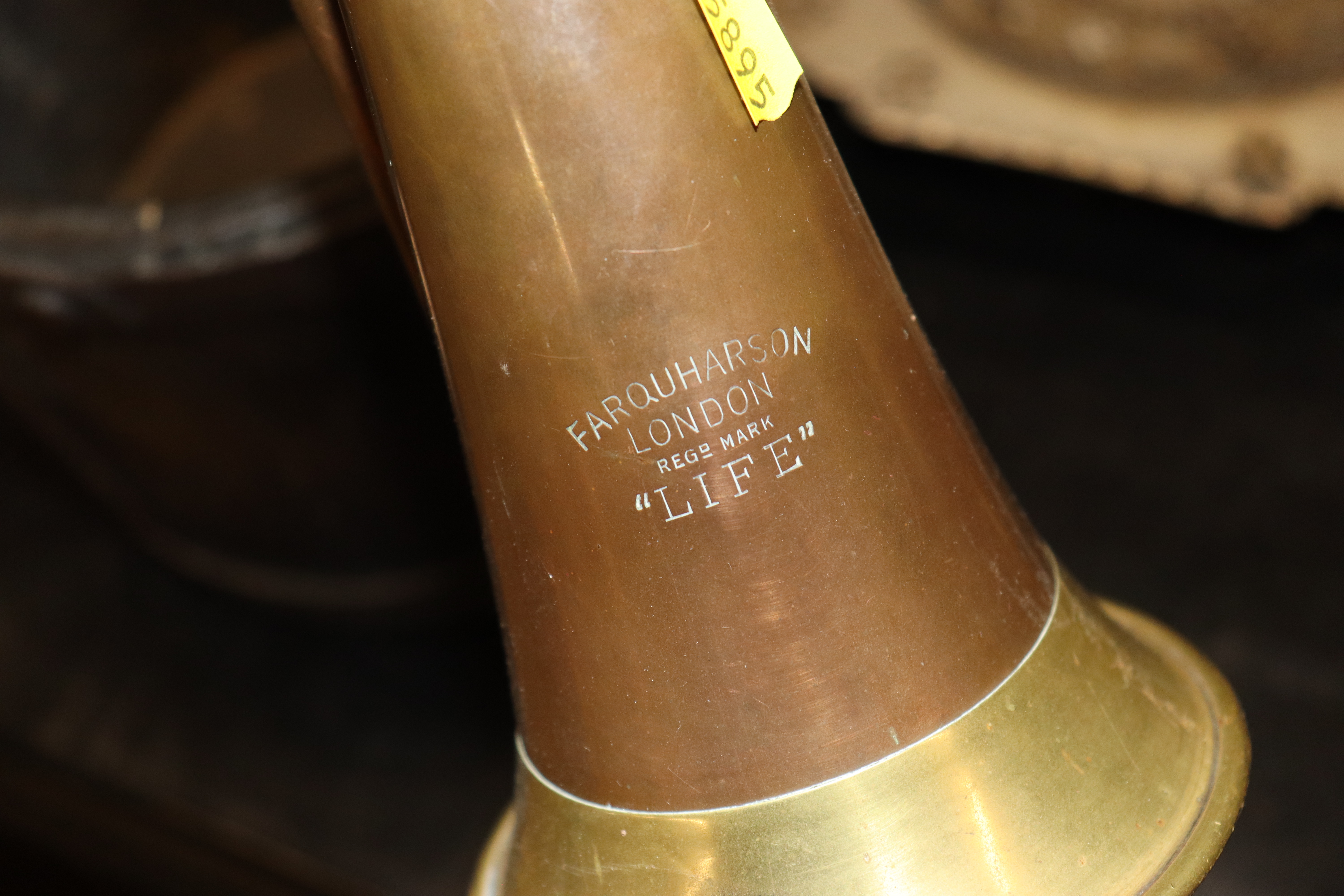 An antique copper jug; a coppered pail; a copper a - Image 3 of 4