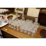 Various decanters and wine glasses