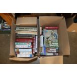 Two boxes of various books