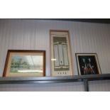 Three framed prints