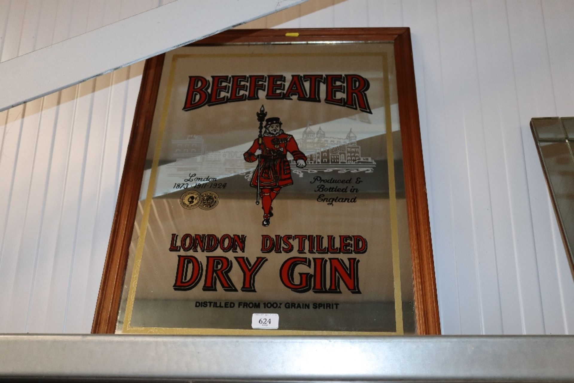 A Beefeater Dry Gin advertising mirror