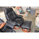 An Anderssons of Sweden swivel reclining chair and