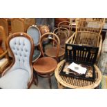 Three bentwood chairs