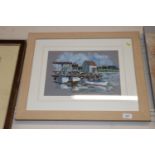 Ken Curtis, acrylic of the Woodbridge Tide Mill