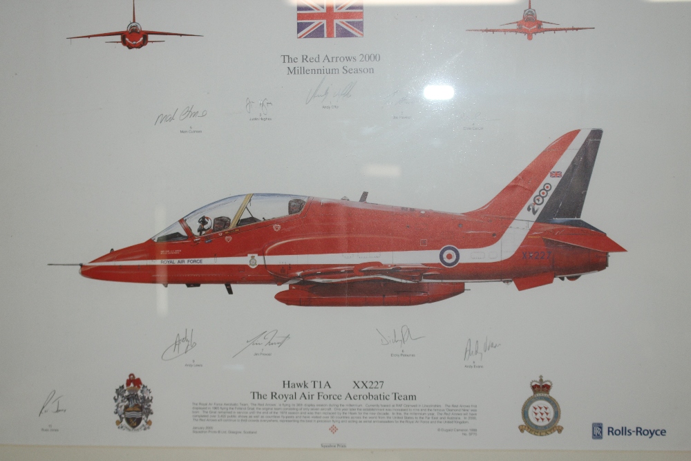 A Red Arrows Millennium 2000 Season print, signed by pilots - Bild 2 aus 6