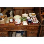 A large quantity of various decorative china; a ti