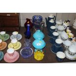 A collection of miscellaneous coloured Art Glass w