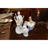 Three Nao ware porcelain figures