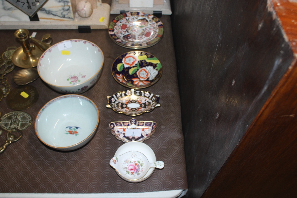 A collection of Derby and Royal Crown Derby plates and dishes