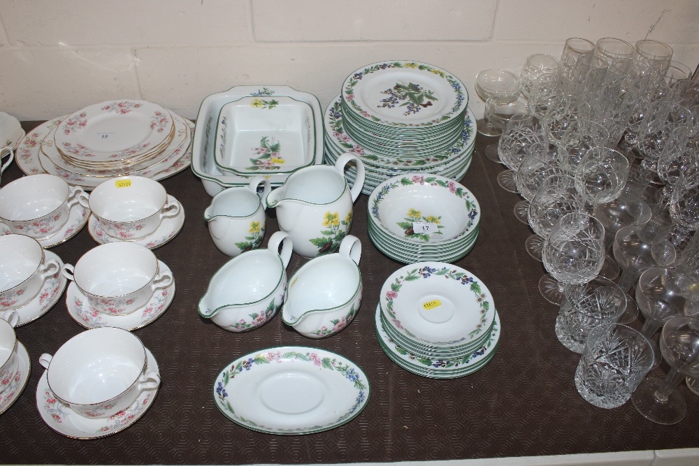 A Royal Worcester "Herbs" pattern part dinner serv