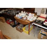 A Formica drop leaf kitchen table