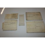 Six velum documents relating to Woodbridge 1793 on