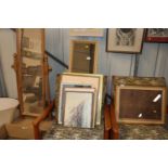 A quantity of various paintings; prints; photograp