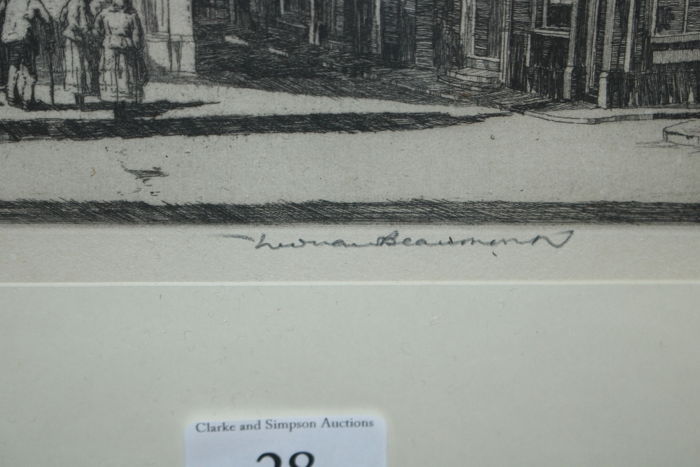 An etching by Laura Beaumont of Old Frankfurt - Bild 3 aus 3