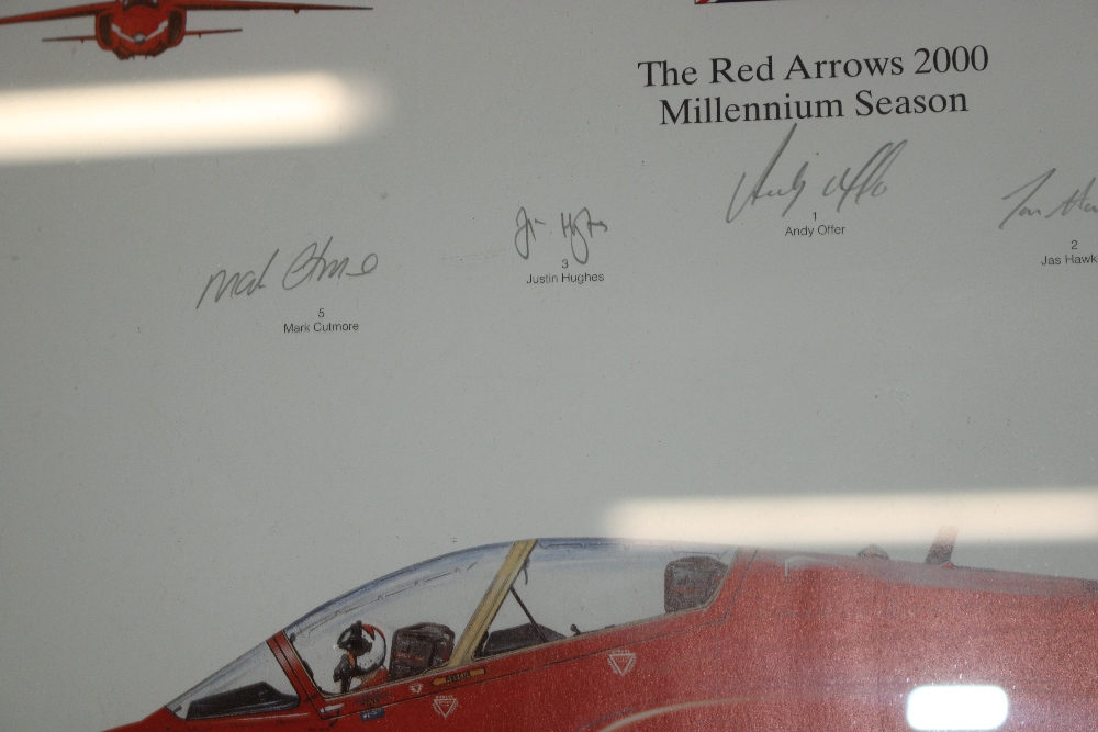 A Red Arrows Millennium 2000 Season print, signed by pilots - Bild 6 aus 6