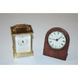 A Taylor & Bligh of London, brass cased clock; and