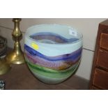 A Pert Art Glass bowl, signed Tom Petit, dated '95