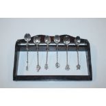 A set of six continental 800 mark silver spoons wi