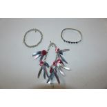 Three Sterling silver bracelets, total weight appr