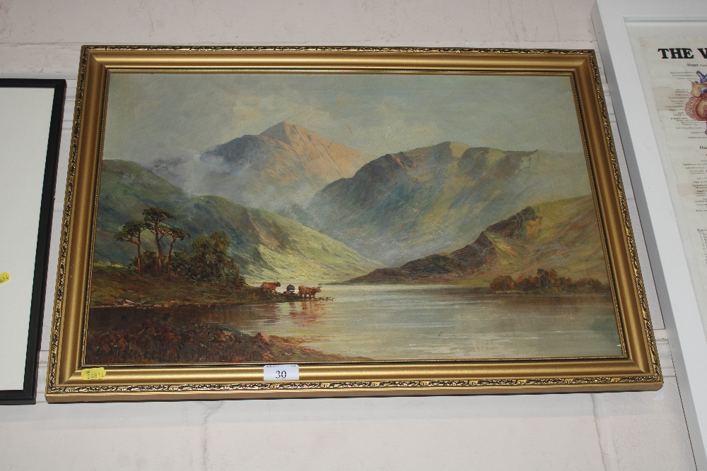 G McGregor, Scottish Highland scene, oil on canvas