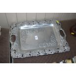 An Arthur Court, pewter vine decorated tray
