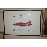 A Red Arrows Millennium 2000 Season print, signed by pilots