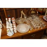 A quantity of various table glassware; Japanese va