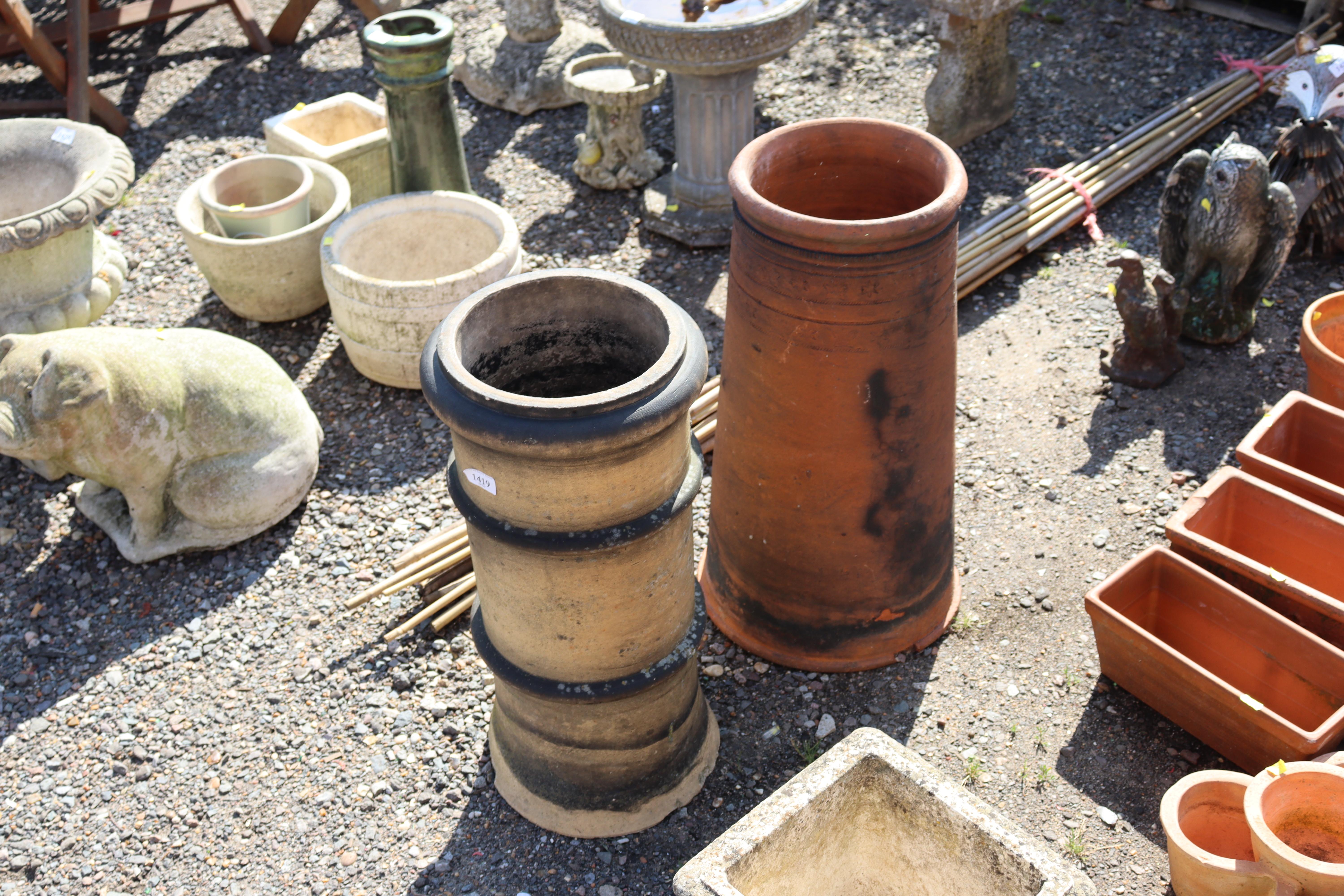 Two chimney pots