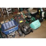 A Florabest125cc  rotary cut garden lawnmower with Briggs and Stratton 450E series engine
