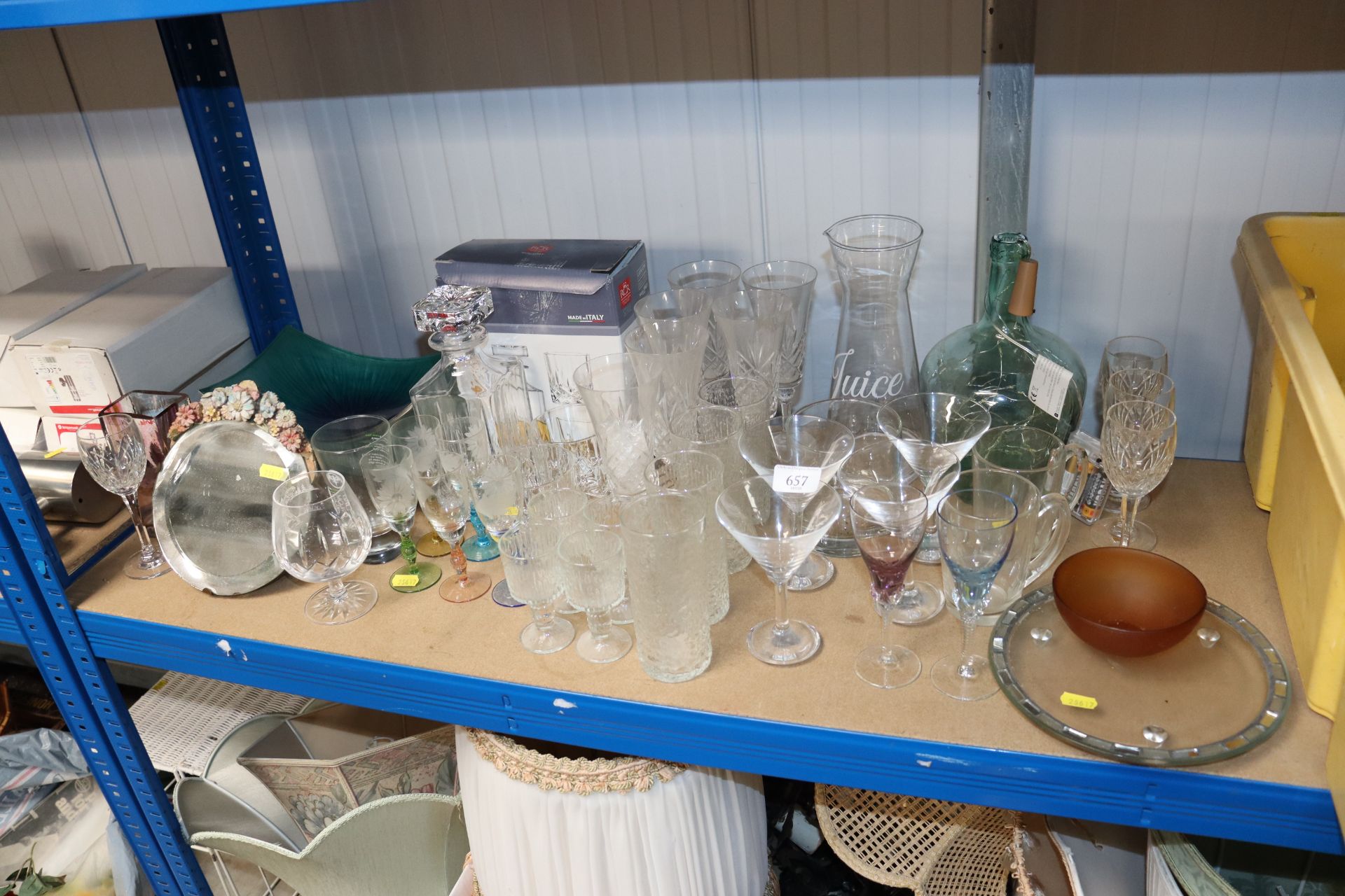 A quantity of various table glassware to include a