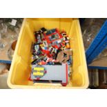 A box of various Lego